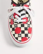 Valentino Valentino Garavani And Vans Low-Top Trainer In Fabric With VLogo Checkerboard Print And Polka Dot Detail - Image 3